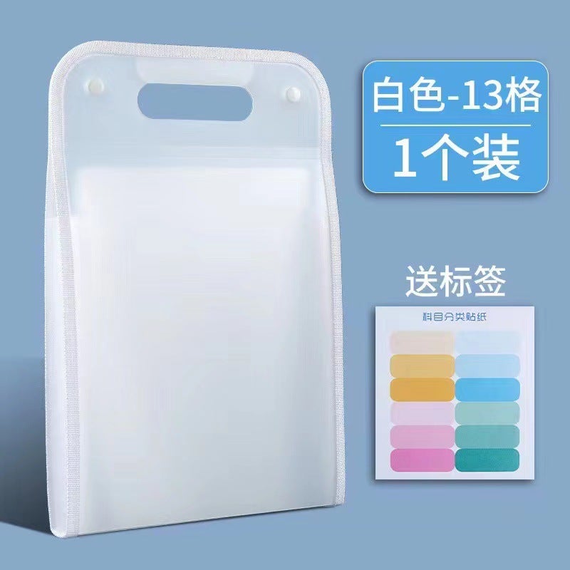 Organ Bag A4 Satchel Plastic Folder For Primary And Secondary School Students Universal Large-Capacity Multi-Layer Test Paper Storage Bag Organization - Image 5