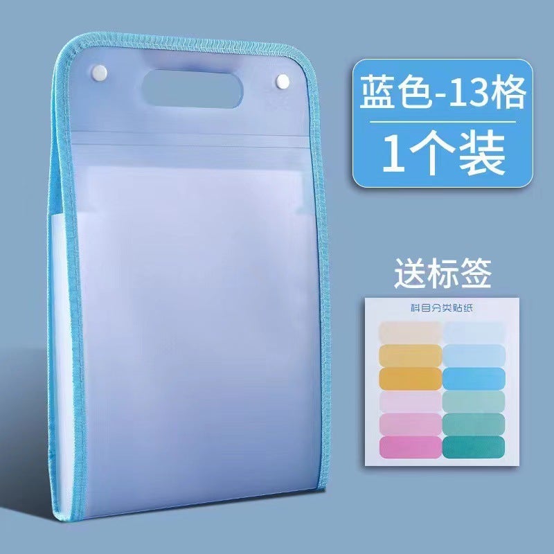 Organ Bag A4 Satchel Plastic Folder For Primary And Secondary School Students Universal Large-Capacity Multi-Layer Test Paper Storage Bag Organization - Image 4