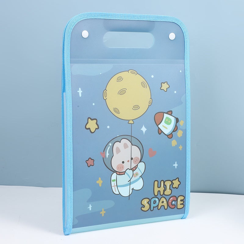 Organ Bag A4 Satchel Plastic Folder For Primary And Secondary School Students Universal Large-Capacity Multi-Layer Test Paper Storage Bag Organization - Image 1