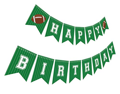 Silvima Football Birthday Banner Happy Bday Football Party Decoration - Image 1
