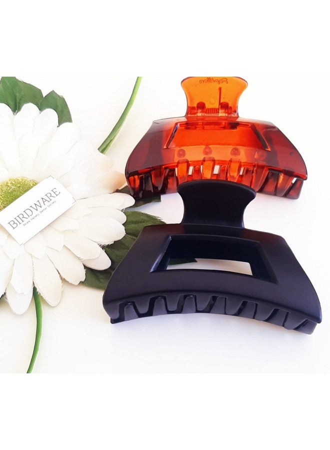 BIRDWARE Hair Clutcher Stylish Trendy Imported Claw Clip Butterfly Design Acrylic Material Hair Clip Hair Accessory For Women And Girls Transparent Korean Hair Clutcher (2 Pc Shell) - Image 3