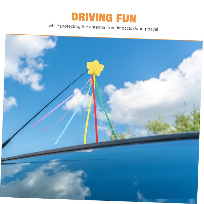 2Pcs Star Shaped Car Antenna Topper Durable Weather Resistant Vehicle Roof Decor - Image 4