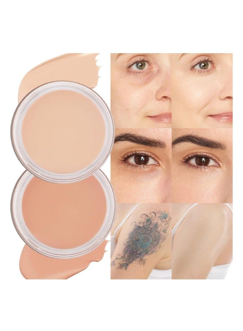 Captaintech 2 Colors Concealer Cover Up Makeup Waterproof, Professional Skin Concealer Set for Dark Spots, Scars, Vitiligo, Body Makeup Cover - Image 1