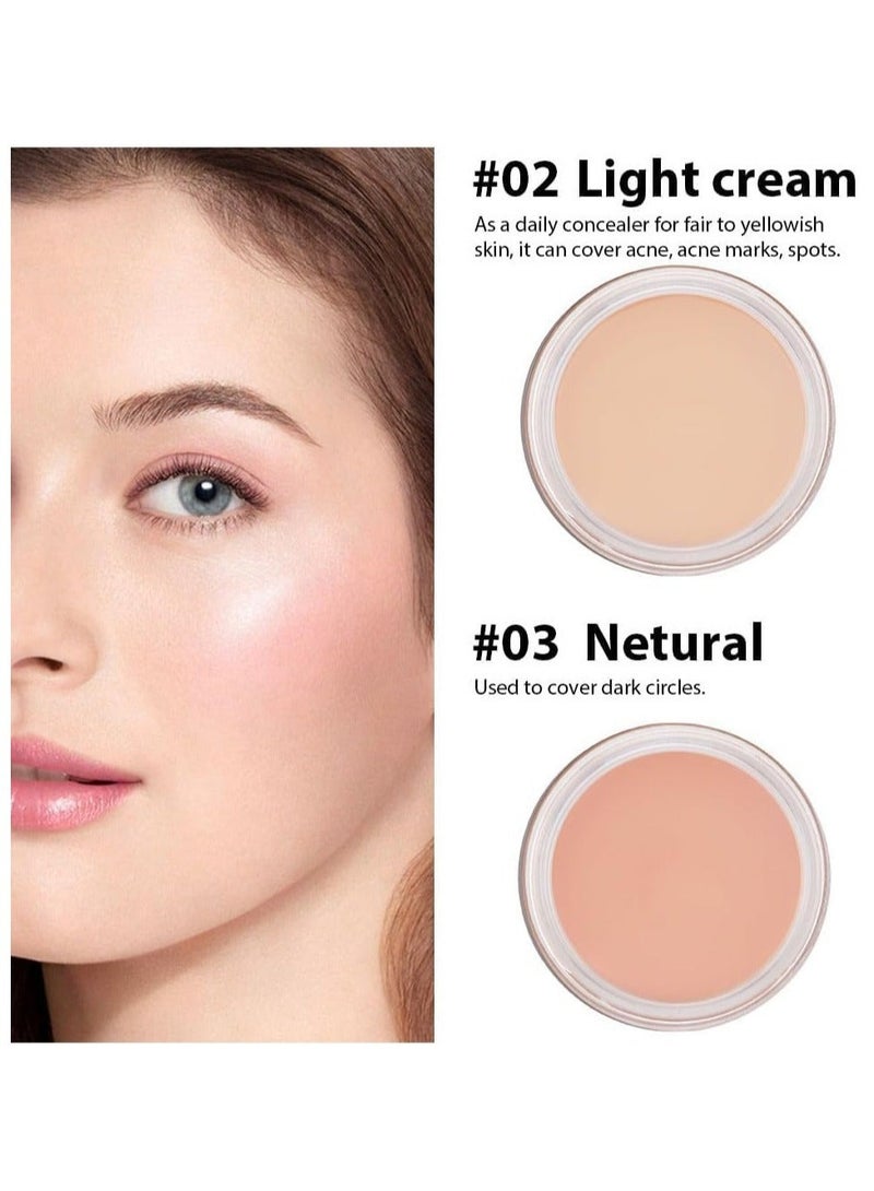 Captaintech 2 Colors Concealer Cover Up Makeup Waterproof, Professional Skin Concealer Set for Dark Spots, Scars, Vitiligo, Body Makeup Cover - Image 3