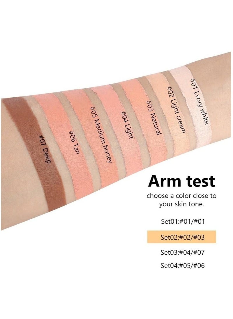 Captaintech 2 Colors Concealer Cover Up Makeup Waterproof, Professional Skin Concealer Set for Dark Spots, Scars, Vitiligo, Body Makeup Cover - Image 4