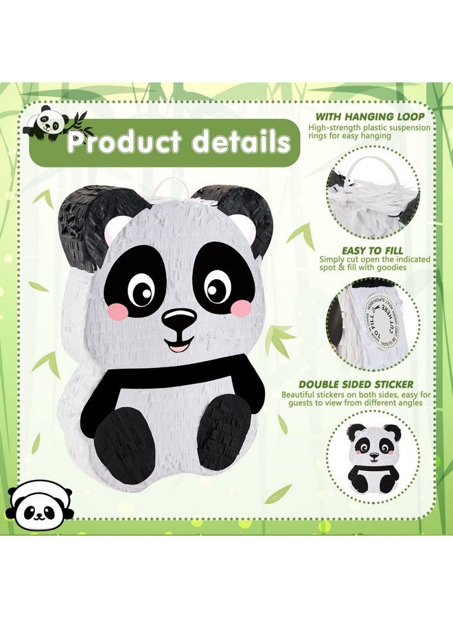 Lewtemi 4 Pcs Panda Pinata Panda Pinata Stick With Stick Confetti And Blindfold Panda Birthday Party Supplies Candy Safari Animal Pinata For Girl Boy Baby Shower Adults Birthday Party Game Decorations - Image 4