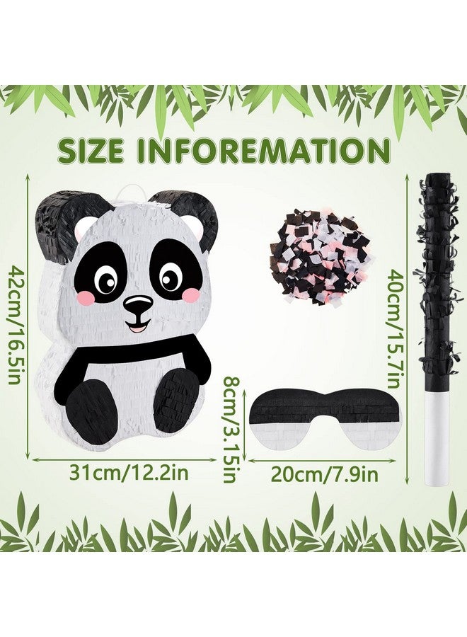 Lewtemi 4 Pcs Panda Pinata Panda Pinata Stick With Stick Confetti And Blindfold Panda Birthday Party Supplies Candy Safari Animal Pinata For Girl Boy Baby Shower Adults Birthday Party Game Decorations - Image 5
