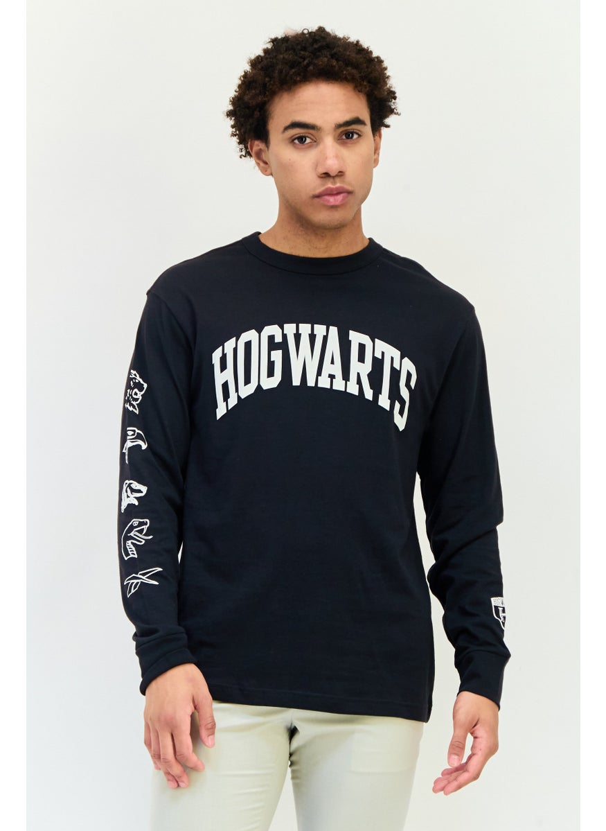 Reebok Reebok x Harry Potter Men Sportswear Fit Long Sleeve Outdoor T-Shirt, Black  - Image 1