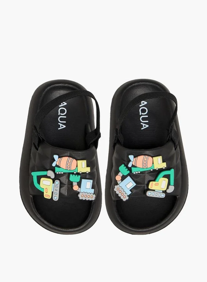 Aqua Boys Construction Vehicle Applique Slides