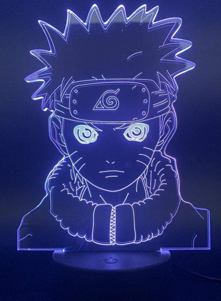 3D Illusion Lamp LED Night Light Naruto Small vortex naruto Gift for Boys Kids Room Decor Table Lamp Best Birthday Holiday Gifts for Children