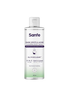 Sanfe Dark Spots & Acne Clearing Body Wash | Prevents Body Acne, Bumpy Skin & Fades Dark Spots | Salicylic Acid, Glycolic Acid & Tea Tree | Non Drying Formula | 250Ml  - Image 1