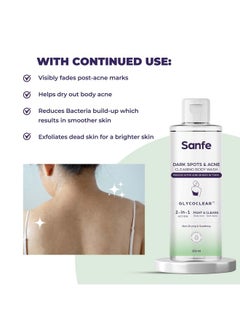 Sanfe Dark Spots & Acne Clearing Body Wash | Prevents Body Acne, Bumpy Skin & Fades Dark Spots | Salicylic Acid, Glycolic Acid & Tea Tree | Non Drying Formula | 250Ml  - Image 5