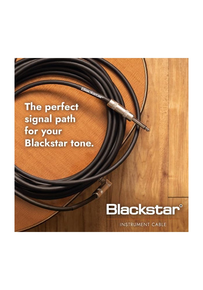 Blackstar 6m (20ft) Instrument Cable Straight ¼” Jack to Angle ¼” Jack - Image 5