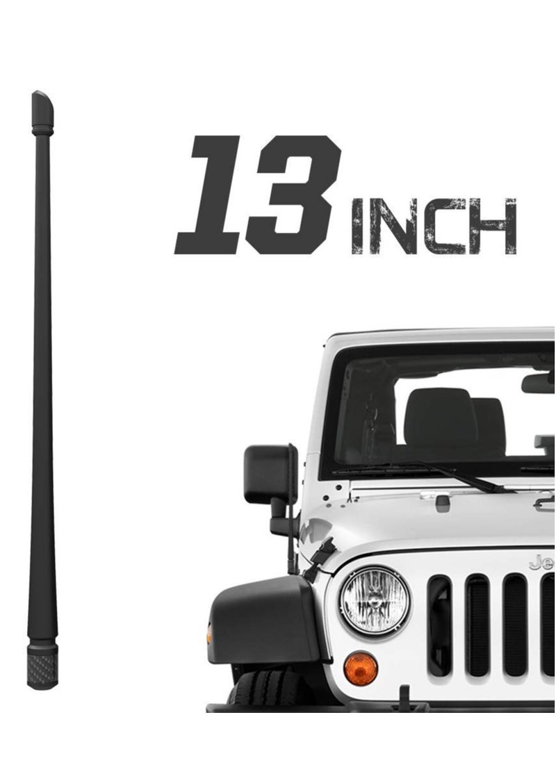 KASTWAVE Antenna Compatible with Jeep Wrr JK JKU JL JLU Rubicon Sahara 2007-2022 | 13 inches Flexible Rubber Antenna Replacement Designed for Optimized FM/AM Reception - Image 1