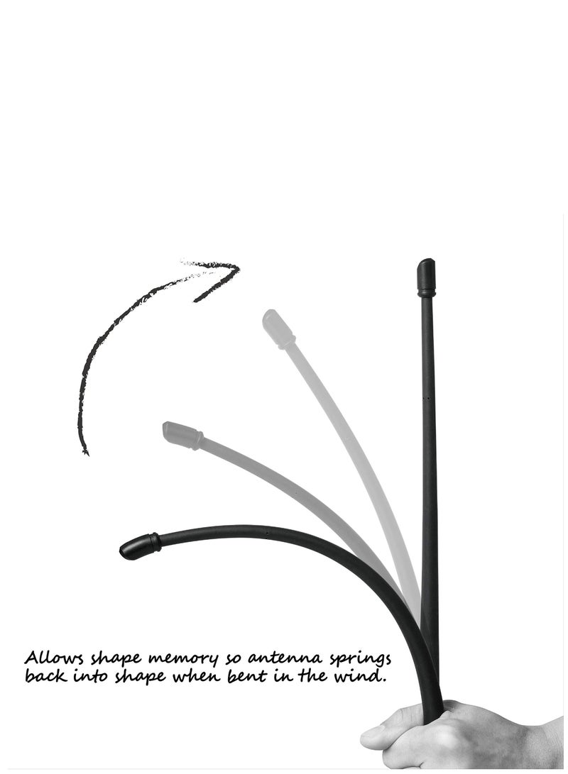 KASTWAVE Antenna Compatible with Jeep Wrr JK JKU JL JLU Rubicon Sahara 2007-2022 | 13 inches Flexible Rubber Antenna Replacement Designed for Optimized FM/AM Reception - Image 2