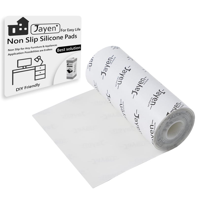 Jayen Non Slip Self Adhesive Silicone Cuttable Furniture Pads - 5x40 inch Versatile Non-Slip Silicone Pads for Variety of Objects, Appliances and Furniture - Image 1