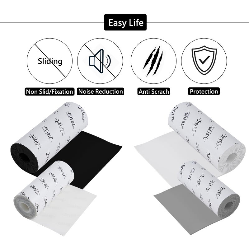 Jayen Non Slip Self Adhesive Silicone Cuttable Furniture Pads - 5x40 inch Versatile Non-Slip Silicone Pads for Variety of Objects, Appliances and Furniture - Image 5