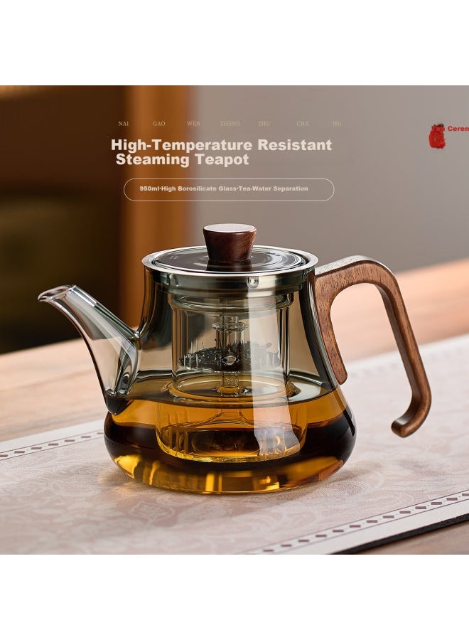 Yihutea Yihu Tea New Electric Ceramic Stove High-temperature Resistant Walnut Side Handle Tea Brewing Pot - Image 1