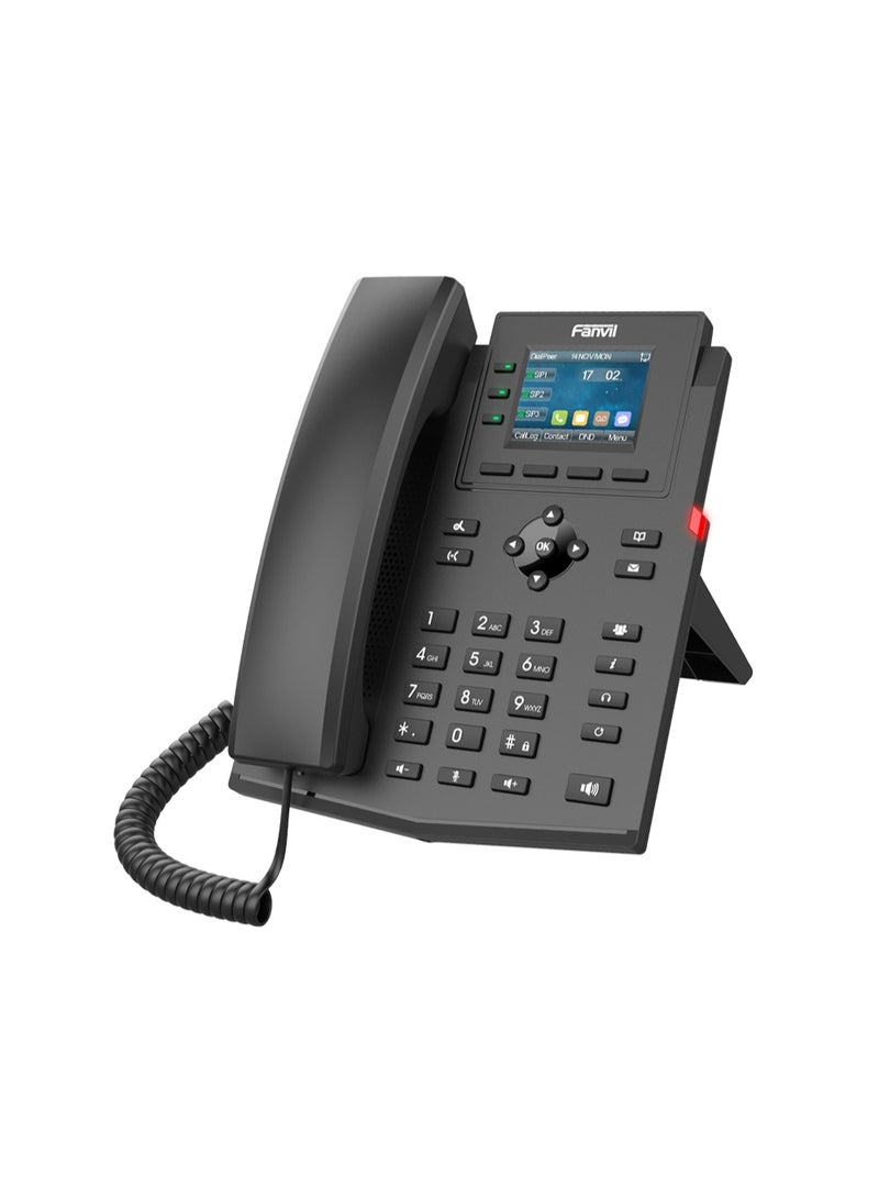 فانفيل Fanvil X303P Enterprise IP Phone, 2.4-inch 320x240 pixel color screen, supporting 4 SIP lines and 6-way audio conference - Image 2