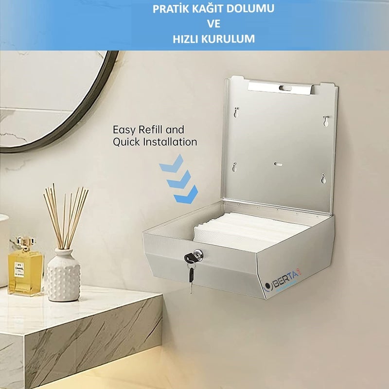 Stainless 200-Piece Z-Fold Paper Towel Dispenser