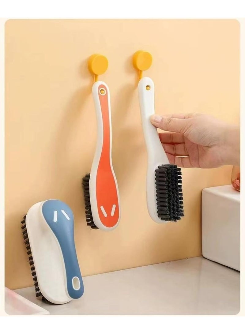 هالامين مجموعة من 2 فرشاة تنظيف منزلية بشعيرات، فرشاة إزالة البقع من السجاد، مجموعة فرشاة أحذية بمقبض مريح لتنظيف السجاد والأحذية الرياضية والملابس - Image 2