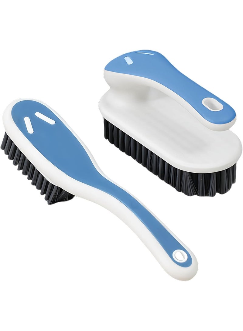 هالامين مجموعة من 2 فرشاة تنظيف منزلية بشعيرات، فرشاة إزالة البقع من السجاد، مجموعة فرشاة أحذية بمقبض مريح لتنظيف السجاد والأحذية الرياضية والملابس - Image 3