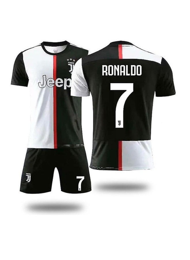 General - 2019-2020 Juventus Home Football Jersey Cristiano Ronaldo #7 Football Jersey/Shorts Gift Set Kids Size and Adult Size, Gift for Fans and Friends - Image 1