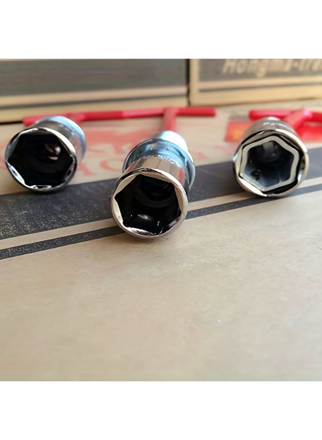 LOOPITYS Spark Plug Socket Wrench 16 mm 5/8 Inch and 21 mm 13/16 Inch Installer Tool Kit  with flipped 360 degrees and 270° folding T-handle Spark Plug Removal Tool, Suitable for Lawn Mowers, Motorcycles, Small Motor Vehicles - Image 2