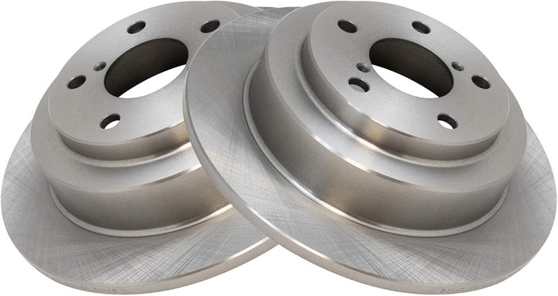 TRQ Rear Brake Rotors Set Solid Compatible with 2005-2006 Saab 9-2X 1998-2008 Subaru Forester 1993-2007 Impreza 1990-1999 Legacy - Image 3