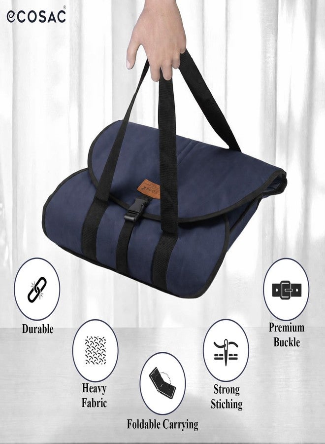 ECOSAC Polyester Istri Bag | Ironed Clothes Storage & Organizer | Travel-Friendly Foldable Bag | Water-Repellent & Washable | Ideal for Home & Travel (Blue) (Pack of 2) - Image 3