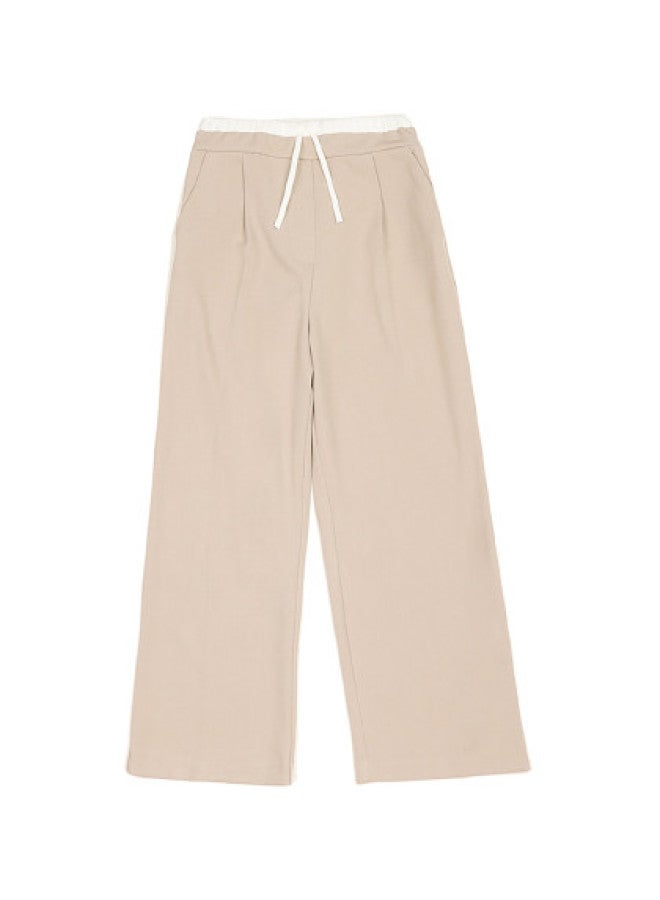 Zara girls' Color-block Patchwork Casual Pants - Soft, Comfortable & Versatile Long Pants - Image 1