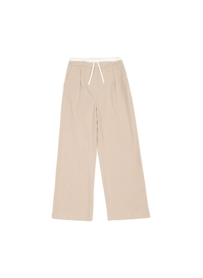 Zara girls' Color-block Patchwork Casual Pants - Soft, Comfortable & Versatile Long Pants - Image 2