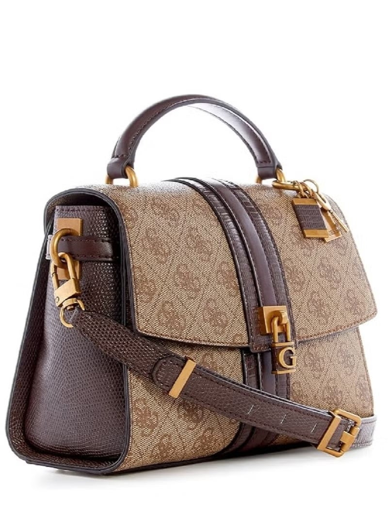 GUESS Ginevra Logo Top Handle Flap Cross-body Bags  - Image 2