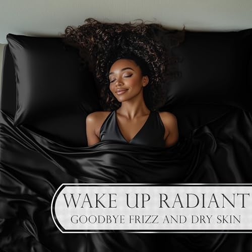DECOLURE Satin Bed Sheets - 4 Piece Luxury Silky Queen Size Bedding Set - Softer Than Silk, Wrinkle-Free with 15” Deep Pocket Fitted Sheet, Perfect for Hair & Skin, Gifts for Women (Black) - Image 4
