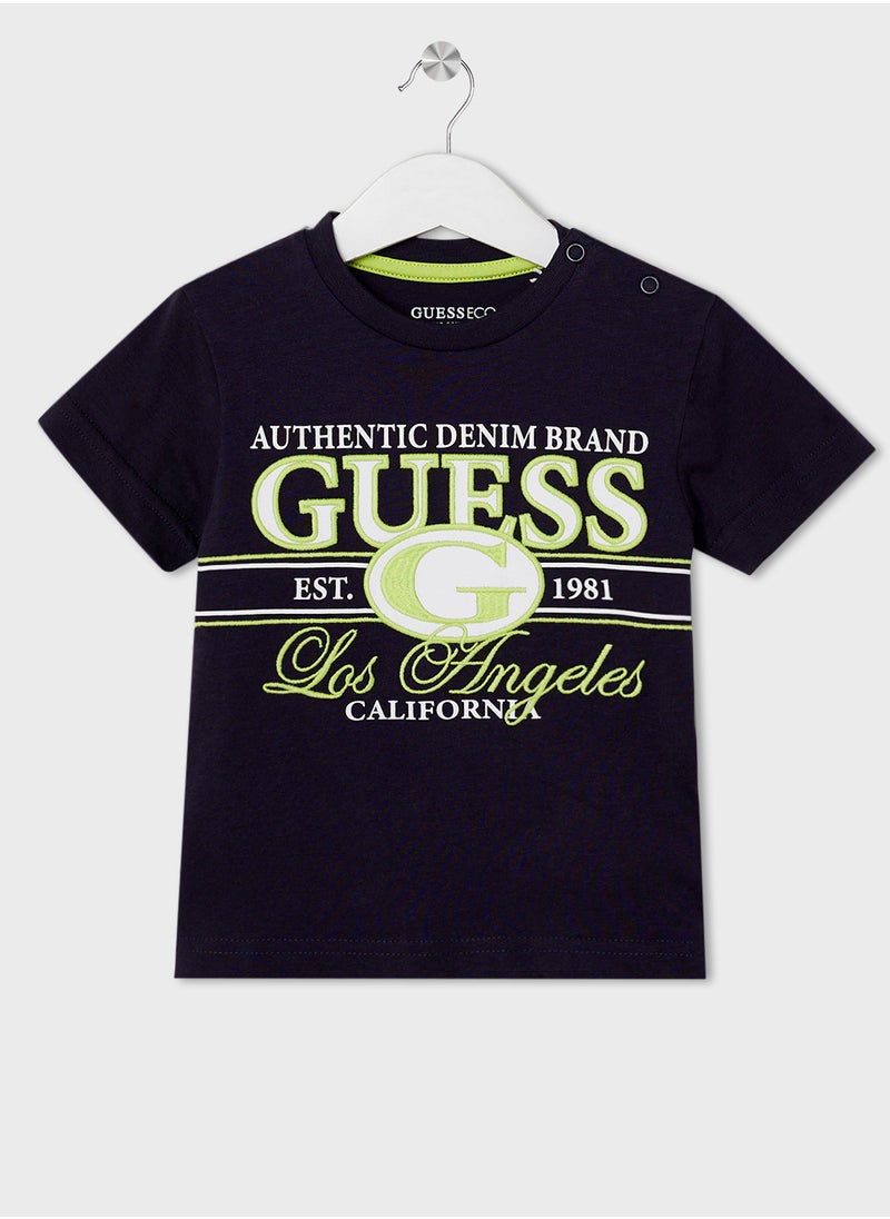 GUESS Kids Logo Crew Neck T-Shirt  - Image 1