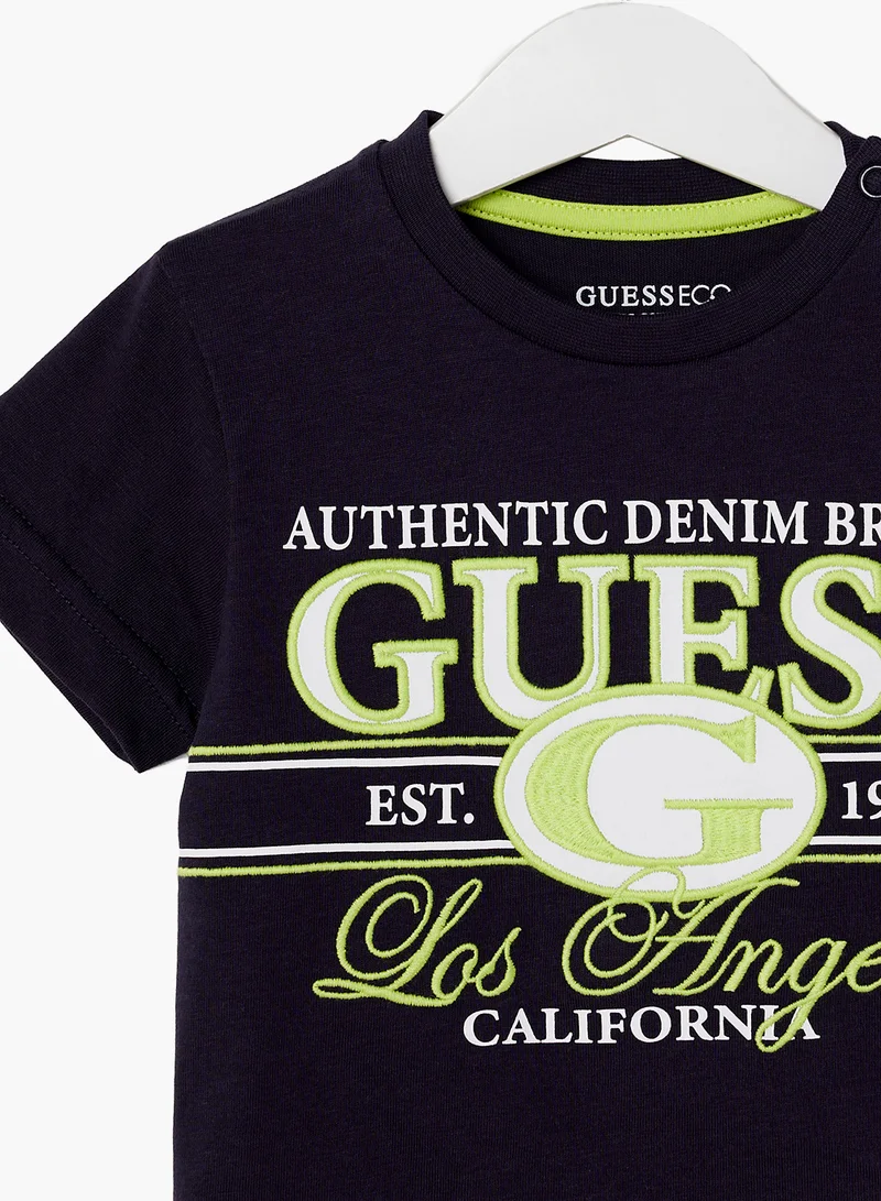 GUESS Kids Logo Crew Neck T-Shirt