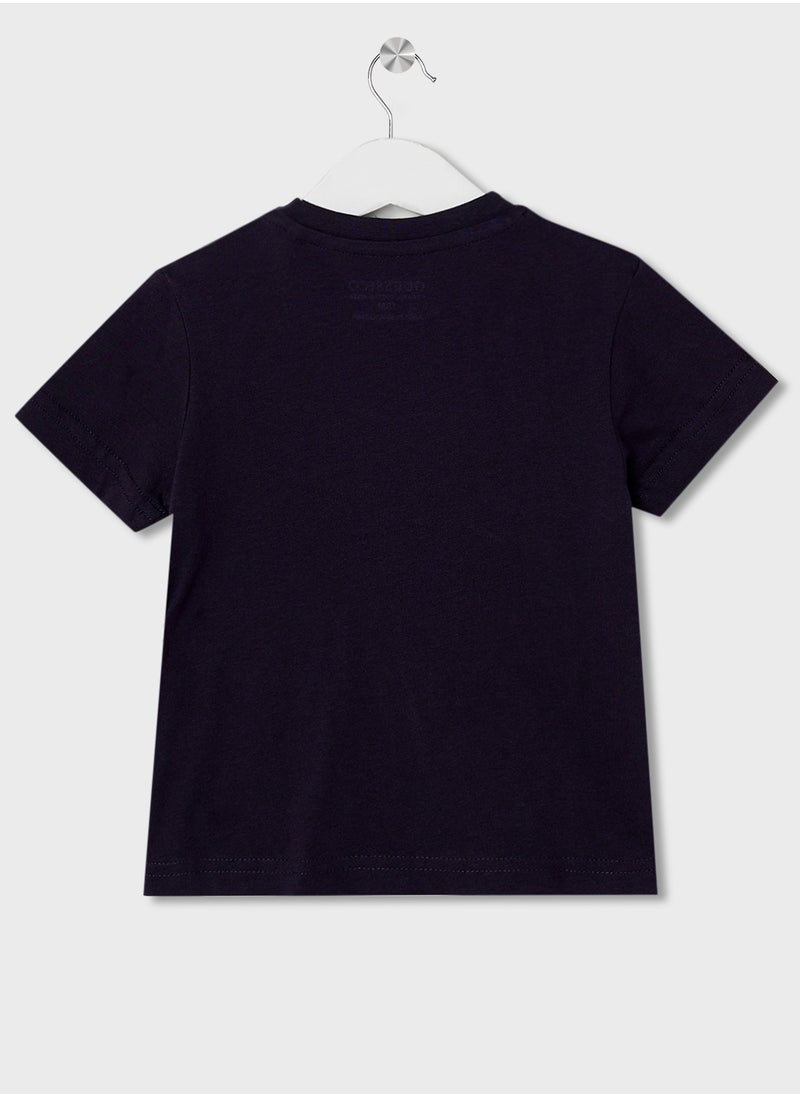 GUESS Kids Logo Crew Neck T-Shirt  - Image 2