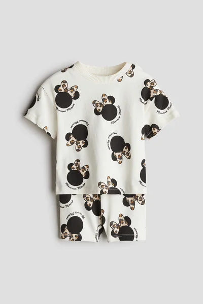 اتش اند ام طقم قطن مطبوع من قطعتين