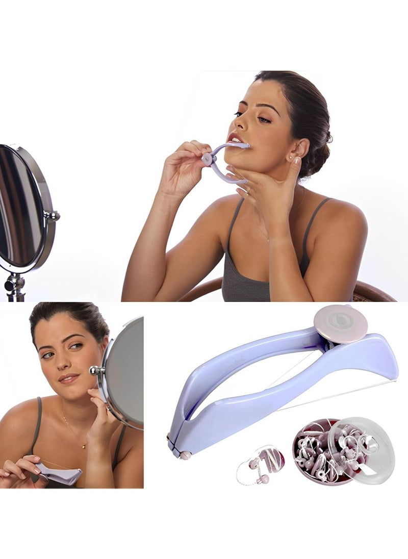 Oasisgalore Facial Epilator for Women, Manual Face Hair Remover Device with 5 Pre-Cut Extra Strength Threads, Threading Hair Removal Epilators for Women Face and Upper Lip  - Image 3