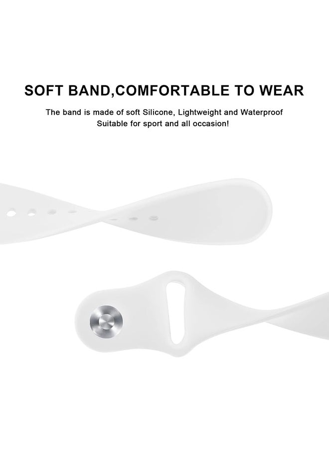 O Ozone Silicone Bands For Samsung Galaxy Watch Ultra LTE 47mm / Galaxy Watch 3 45mm 22mm Quick Release Soft Silicone Replacement Watch Strap- White - Image 2