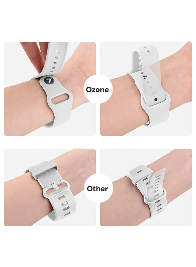 O Ozone Silicone Bands For Samsung Galaxy Watch Ultra LTE 47mm / Galaxy Watch 3 45mm 22mm Quick Release Soft Silicone Replacement Watch Strap- White - Image 4