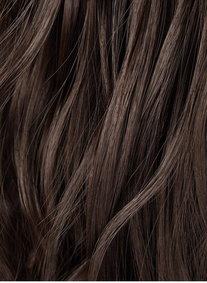 MoonEyes, Women's Natural Brown Curly/Wavy Hair Extensions in High Temperature Synthetic Fiber in 24 inch, 16 Clips Head in 7 Piece Set Increase Hair Length and volume - Image 4