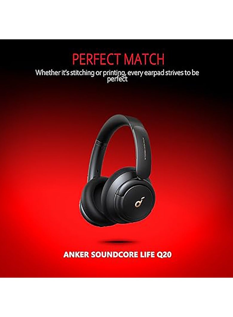Replacement for Anker Soundcore Life Q20 Headphones, Ear Pads with High-Density Noise Isolation Foam - Black - Image 2