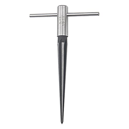 Yootones 2Pcs Yootones 1/8"-1/2" 3-13mm & 5mm-16mm Bridge Pin Hole Hand Held Reamer T Handle Tapered 6 Fluted Chamfer Reaming Woodworker Cutting Tool Compatible with Guitar Woodworker Luthier Tool - Image 3
