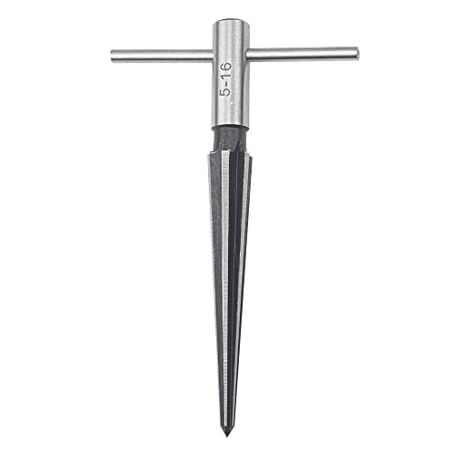 Yootones 2Pcs Yootones 1/8"-1/2" 3-13mm & 5mm-16mm Bridge Pin Hole Hand Held Reamer T Handle Tapered 6 Fluted Chamfer Reaming Woodworker Cutting Tool Compatible with Guitar Woodworker Luthier Tool - Image 4