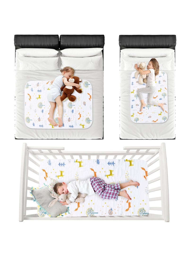 SYOSI وسادة تدريب الأطفال على استخدام المرحاض قابلة للغسل ومقاومة للماء لحماية المرتبة من البلل تناسب سرير بحجم فردي ممتازة لتدريب الأطفال على استخدام المرحاض 90x60 سم - Image 2