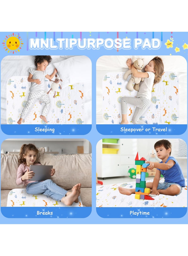 SYOSI وسادة تدريب الأطفال على استخدام المرحاض قابلة للغسل ومقاومة للماء لحماية المرتبة من البلل تناسب سرير بحجم فردي ممتازة لتدريب الأطفال على استخدام المرحاض 90x60 سم - Image 3