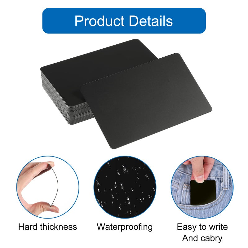 Yolev 20pcs NFC Cards Rewritable NFC Tags NTAG 215 PVC Cards Blank Easy Convenient Programmable NFC Business Card Chip 504 Bytes Memory NFC Tag Compatible with All NFC Enabled Black - Image 3