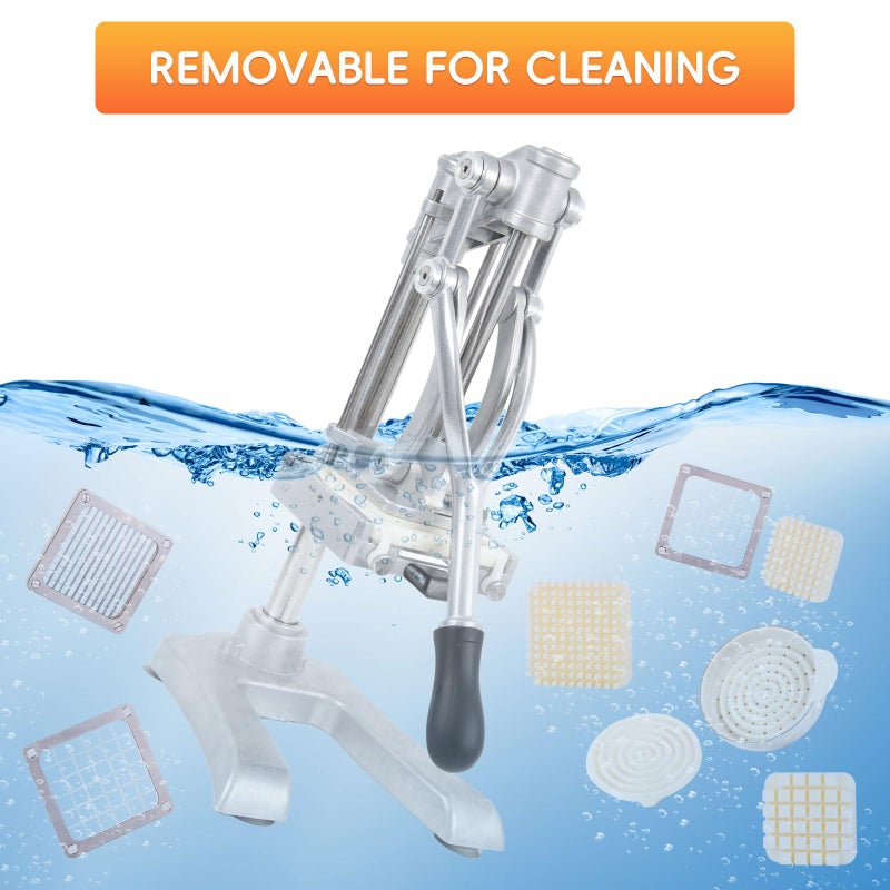 BotaBay Commercial Vegetable Fruit Chopper, Hand Press Juicer, Professional Citrus Juicer for Lime Lemon, Stainless Steel Food Dicer French Fry Cutter Slicer 1/4â€³ & 3/8â€³ & 1/2" Blade - Image 4