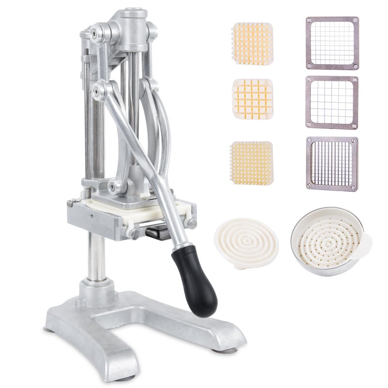 BotaBay Commercial Vegetable Fruit Chopper, Hand Press Juicer, Professional Citrus Juicer for Lime Lemon, Stainless Steel Food Dicer French Fry Cutter Slicer 1/4â€³ & 3/8â€³ & 1/2" Blade - Image 1